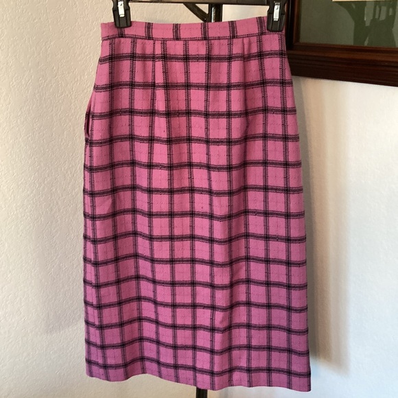 Adolph Schuman for Lilly Ann Vintage Wool Plaid Skirt Size S - Picture 7 of 10